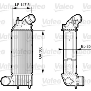 Valeo Ladeluftk?hler Peugeot 607 2.0 HDi 136 PS