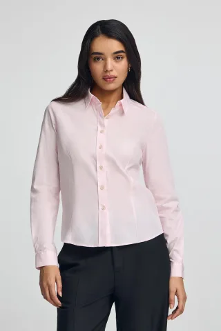 Hemd rosa im Slim Fit mit Rigby Go-Logo