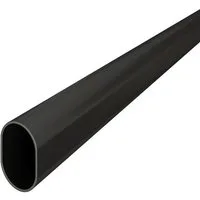 MS Beschläge Kleiderstange Garderobenstange Kleiderstangenhalter Schwarz oval
