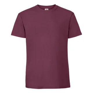Fruit of the Loom Herren Iconic Premium Ringspun Baumwolle T-Shirt (Burgund)