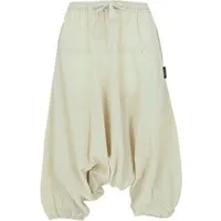 Guru-Shop Relaxhose Aladinhose, Pluderhose, Shorts 7/8 Länge - beige Ethno Style, alternative Bekleidung
