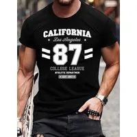 RMK T-Shirt Herren Shirt Rundhals Basic "California 87" aus Baumwolle