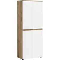 furnling Mehrzweckschrank Sarca - in 5 trendigen Farben 1 Kleiderstange, 4 Türen, 9 Fächer, Universalschrank, Höhe 175 cm