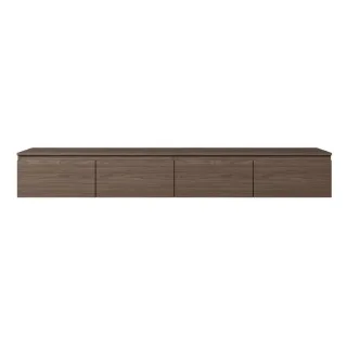 Selsey Tv-Lowboard, Dunkelbraun, Holzwerkstoff, 4 Fächer, Rechteckig, 200x28.4x31.8 cm, Wohnzimmer, Wohnwände, Lowboards, Lowboards stehend