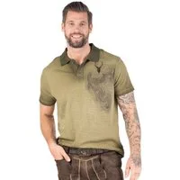 Hangowear Trachtenshirt Poloshirt Herren - FREDY - oliv