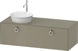 Duravit White Tulip Konsolenwaschtischunterbau wandhängend Stein Grau Hochglanz 1300x550x408 mm - WT WT4982LH2H20010