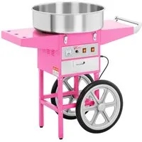 Royal Catering Zuckerwattemaschine Zuckerwattegerät mit Wagen Ø 52 cm Zuckerwatte Automat 1200 W pink