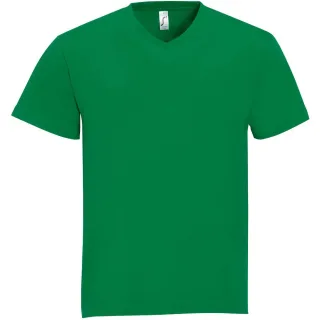 SOLS Herren Victory V-Ausschnitt Kurzarm T-Shirt (Kelly Grün)