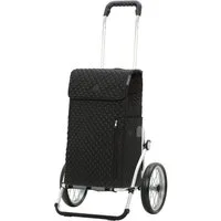 Andersen Einkaufstrolley Royal Shopper Lissa schwarz, klappbare Ladefläche, belastbar bis 50kg, wasserabweisend