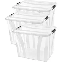Siena Home Aufbewahrungsbox Anzio (Set, 3 St), Kunststoff, 100% recyclebar