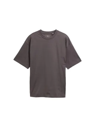 Denim Tom Tailor - Oversize T-Shirt mit Rückenprint pavement grey - Gr. - L