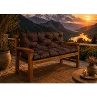 Best for Garden Dekokissen Wasserdichtes Outdoor Sitzkissen mit Rückenlehne Weiche PU-Füllung, Gartenkissen, Bankauflage für 2 Personen, wasserdicht, UV-beständig