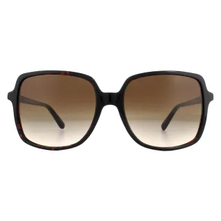Michael Kors Square Womens Dark Tortoise Smoke Gradient de soleil Lunettes de soleil