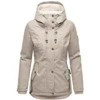 Marikoo Winterjacke Bikoo sportliche Damen Outdoor Baumwolljacke mit Kapuze