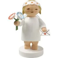 Wendt & Kühn Weihnachtsfigur Gratulantenengel mit Strauß und Brief 634/60/3
