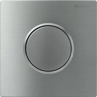 Geberit Urinal-Steuerung mit pneumatischer Spülauslösung Betätigungsplatte Sigma10 Edelstahl gebürst 116015SN1
