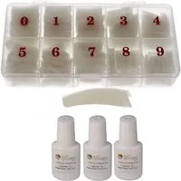 Sun Garden Nails Nageldesign Zubehör Tipbox 500 inkl. 3 Tipkleber - Nail Tips-Tip Kleber- Nagelkleber