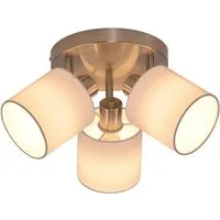 ZMH Deckenleuchte 3 Flammig E14 Deckenstrahler Vintage Deckenspot Schwenkbar, ohne Leuchtmittel, Stoffschrim Modern für Wohnzimmer Schlafzimmer Küche