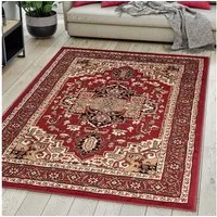 Mazovia Orientteppich DY-EUFRAT-Q011A-BLACK, 140x200, Orientalisch, Blumenmuster, Klassisch, Kurzflor, Gemustert