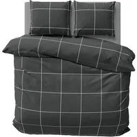 One Home Bettwäsche Winter, Flanell, 3 teilig, modern kariert, kuschelig flauschig warme weiche Baumwolle Biber