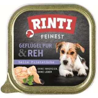 RINTI Feinest Adult Geflügel pur und Reh 22x150 g
