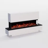 GF Core Elektrokamin Cobalt, Standkamin mit 3D Feuer und Heizung (Thermostat, Elektrischer Kamin mit APP Steuerung, Heizleistung (900- 1800 W)