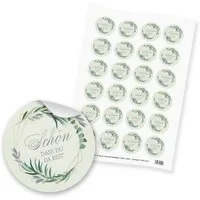 itenga Aufkleber itenga 24x Sticker Schön dass du da bist Eukalyptus (Motiv 225) 4cm