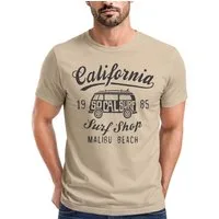 Neverless Print-Shirt Herren T-Shirt California Surf Shop Malibu Beach Surfer Aufdruck mit Print