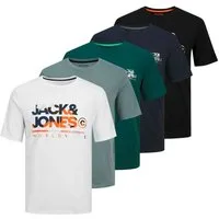Jack & Jones T-Shirt JJLuke (5-tlg) Plain/ohne Details