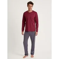 CALIDA Pyjama Relax Imprint (2 tlg) mit aufgesetzter Brusttasche