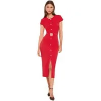 LIPSY Midikleid Lipsy Durchgeknöpftes Midi-Bodyconkleid (1-tlg)