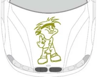 Autoaufkleber für die Motorhaube "Aufkleber f... you"