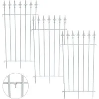 ESTEXO Gartenzaun Rankgitter Eisen Zaun Rankhilfe Rankzaun Metall Spalier Antik-Weiß