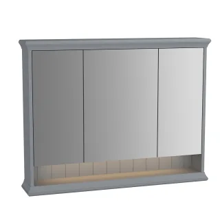 VitrA Valarte LED-Spiegelschrank 98 cm 3 Türen Grau Matt,62235 62235