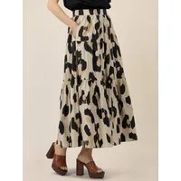 Apart Maxirock mit abstraktem Animalprint