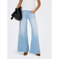 ONLY Weite Jeans ONLCALIFORNIA MW WD FLAR DNM REA004 NOOS normale Leibhöhe, weite Beinform, mit heller Waschung