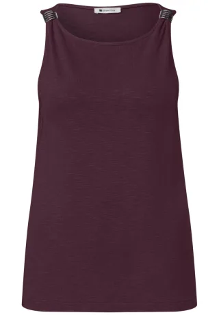Street One - Top mit Schulterdetail violet - Gr. - 44