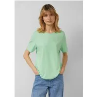 s.Oliver Kurzarmshirt T-Shirt Jersey-T-Shirt im Regular Fit mit Herz-Stickerei