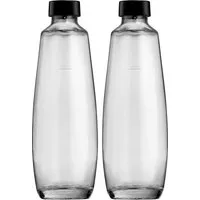 SodaStream Wassersprudler Flasche DuoPack, (Set, 2-tlg), 1L Glasflache, Ersatzflaschen Für SodaStream DUO, 2x 1L