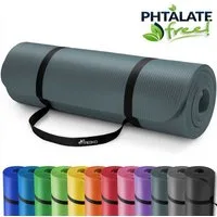 TRESKO Gymnastikmatte rutschfest mit Tragegurt Sportmatte gepolstert, Yogamatte Gymnastikmatte Dick Fitnessmatte