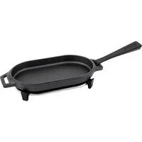 Servierpfanne Sizzler anthrazit, Sockel aus Edelstahl