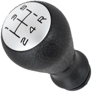 Schaltknauf Knauf Schwarz Silber 5-Gang für Peugeot 206 207 306 307 406 407 807