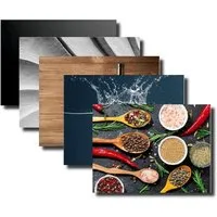 ALLboards Schneidebrett Glas Herdabdeckplatte Schneidebrett 30x40 cm Arbeitsplatte Herdschutz, Glas