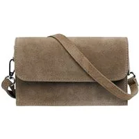 Caspar Umhängetasche Wildleder Dirndltasche Damen Handtasche - PREMIUM LINE - Modell No.846, Trachtentasche, ideal zum Oktoberfest, 100% italienisches Veloursleder