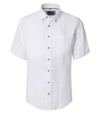 CASAMODA - Leinenhemd Kurzarm weiß - Gr. - XXL