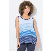 Ulla Popken Longtop Top Streifen-Verlauf A-Linie Rundhals ärmellos