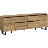 xonox.home Lowboard Tomasa, Evoke Oak Nachbildung Melamin beschichtet modern 188x65x36 cm