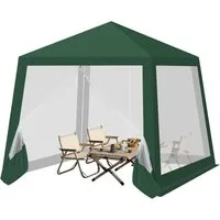 Woltu Pavillon, mit 4 Seitenteilen, 3x3 m, mit Seitenwänden Moskitonetz