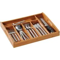 KESPER® Besteckkasten Besteckeinsatz mit 2 Tragegriffen Besteck-Kasten Bestecktablett (Besteckorganizer, mit 2 Griffen für einfachen Transport), Organizer für Küche und Haushalt