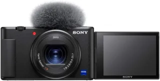 Sony Vlog-Kamera ZV-1A [201MP 27x opt. Zoom 3'' LCD Touch mit Batterie Ladegerät] schwarz